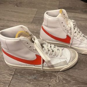 Size 8 red Nike blazers